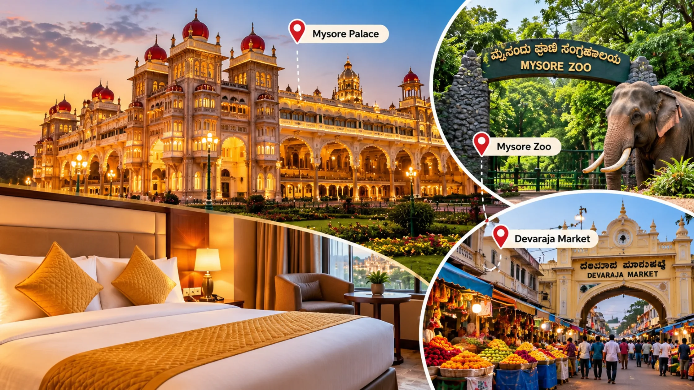 Mysore Palace, Zoo and Market: Choosing Hotels Near Mysore Attractions